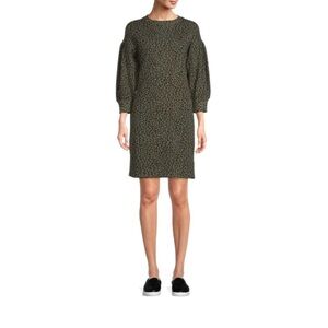 Time and Tru leopard print sweatshirt dress